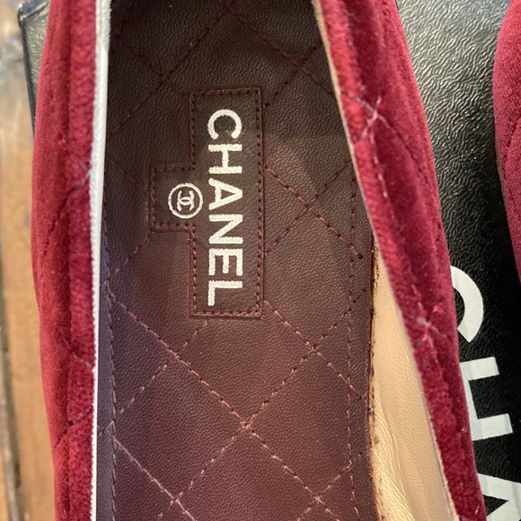 Chanel Bordeaux Ponce Quilted Velvet Moccasins-Loafers - Picture 10 of 10